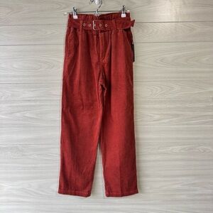 BLANK NYC Womens Baxter Rib Cage High Rise Straight Leg Corduroys